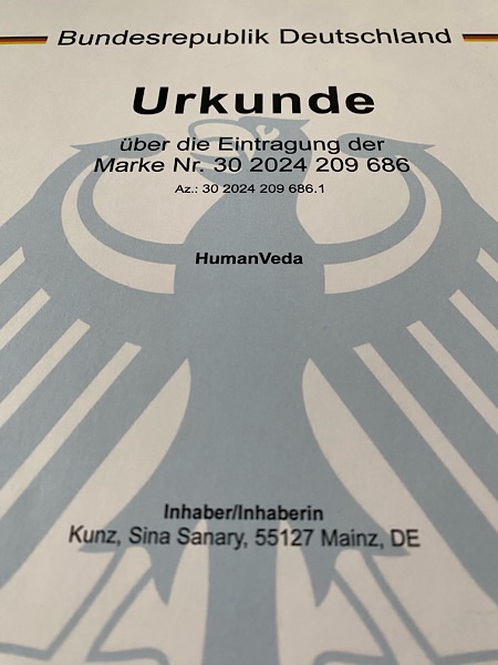 Eintragungsurkunde einer Marke